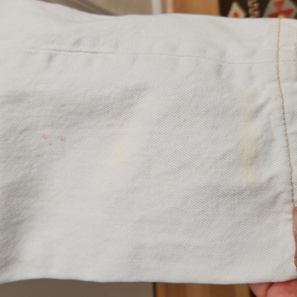 Levi's 501 whitewash jeans mid rise stained women's size 13 Button fly - Picture 8 of 13